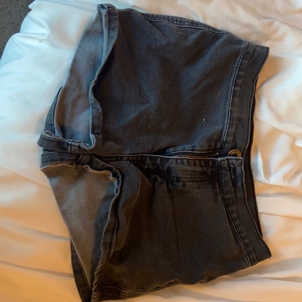 Black jean shorts